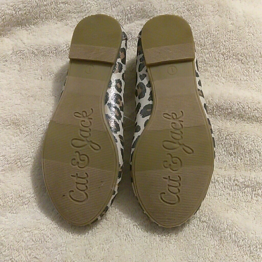Cat & Jack Leopard Print Ballet Flats NWT sz 1 - Picture 4 of 4